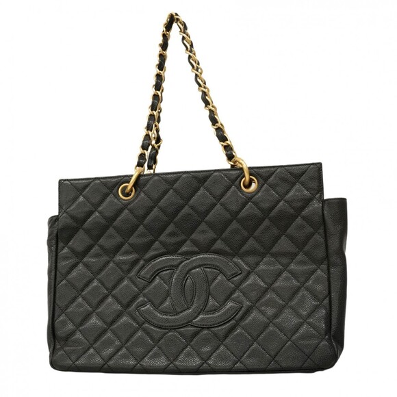 CHANEL Black Caviar Leather Shoulder Bag - Picture 1 of 16